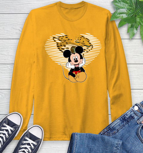 NFL Jacksonville Jaguars The Heart Mickey Mouse Disney Football T Shirt_000 Long Sleeve T-Shirt 2
