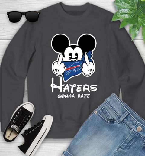 NFL Buffalo Bills Haters Gonna Hate Mickey Mouse Disney Football T Shirt Youth Sweatshirt 5