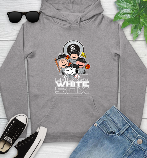 MLB Chicago White Sox Snoopy Charlie Brown Woodstock The Peanuts Movie Baseball T Shirt_000 Youth Hoodie 6