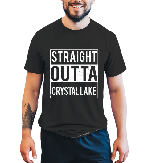 Friday 13th T Shirt, Straight Outta Crystallake Tshirt, Halloween Gifts