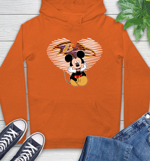 NFL Baltimore Ravens The Heart Mickey Mouse Disney Football T Shirt_000 Hoodie 4