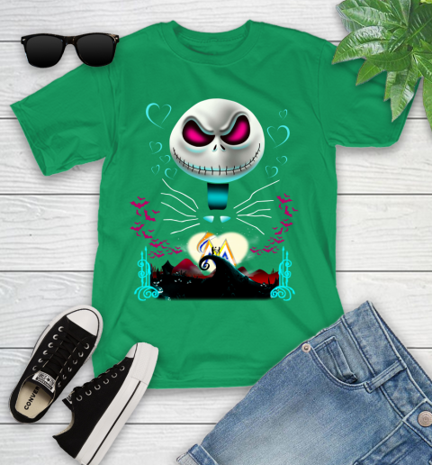 MLB Miami Marlins Jack Skellington Sally The Nightmare Before Christmas Baseball Youth T-Shirt 8