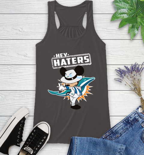 NFL Hey Haters Mickey Football Sports Miami Dolphins Racerback Tank 11