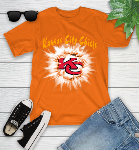Kansas City Chiefs NFL Football Adoring Fan Rip Sports Youth T-Shirt 9