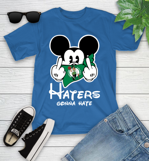 NBA Boston Celtics Haters Gonna Hate Mickey Mouse Disney Basketball T Shirt Youth T-Shirt 12
