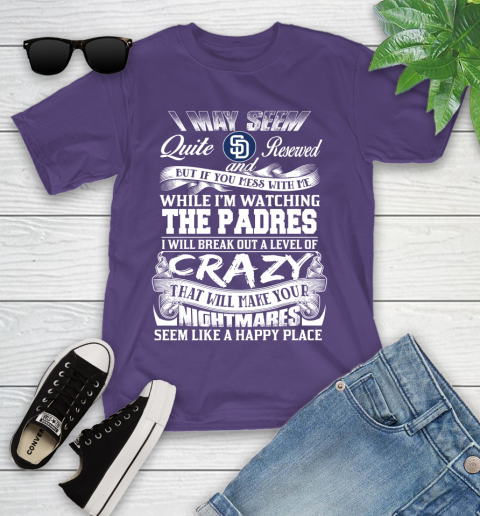 San Diego Padres MLB Baseball Don't Mess With Me While I'm Watching My Team Youth T-Shirt 3