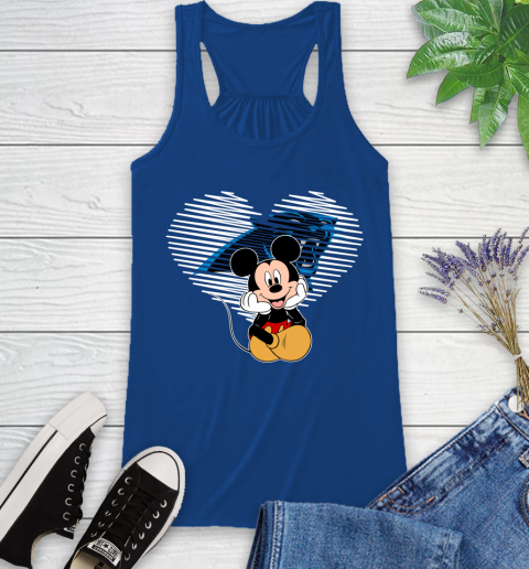 NFL Carolina Panthers The Heart Mickey Mouse Disney Football T Shirt_000 Racerback Tank 8
