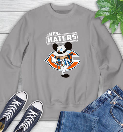 NFL Hey Haters Mickey Football Sports Chicago Bears Sweatshirt 5