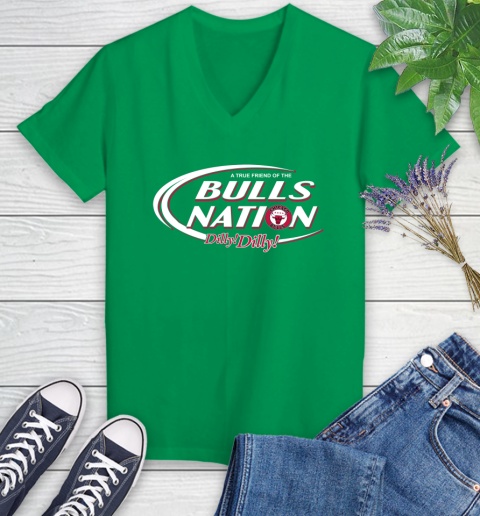 NBA A True Friend Of The Chicago Bulls Dilly Dilly Basketball Sports Women's V-Neck T-Shirt 5