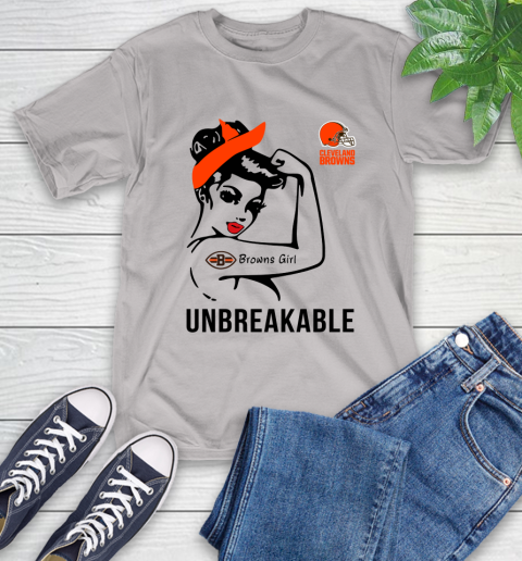Nfl Cleveland Browns Girl Unbreakable Football Sports T Shirt