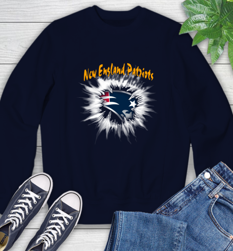 New England Patriots NFL Football Adoring Fan Rip Sports Sweatshirt 2