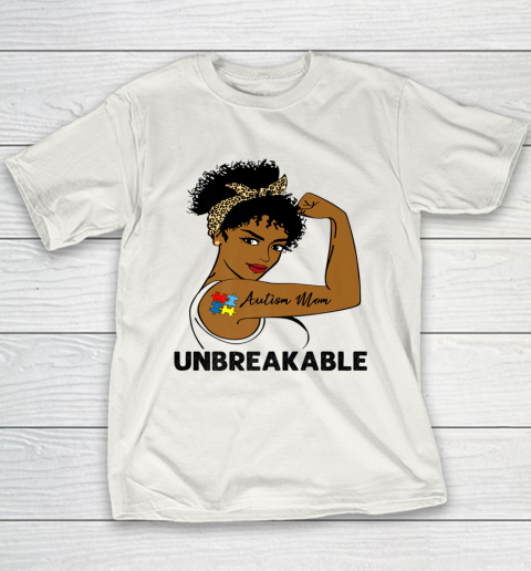 Autism Mom Strong Black Women Unbreakable Autism Awareness Black Girl, Women Youth T-Shirt