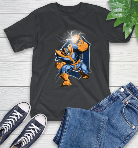 Detroit Tigers MLB Baseball Thanos Avengers Infinity War Marvel T-Shirt