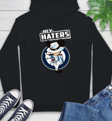 NHL Hey Haters Mickey Hockey Sports Winnipeg Jets Hoodie