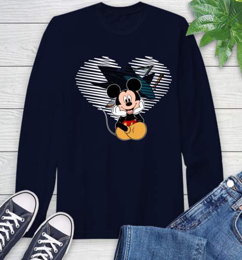 NHL San Jose Sharks The Heart Mickey Mouse Disney Hockey Long Sleeve T-Shirt 3