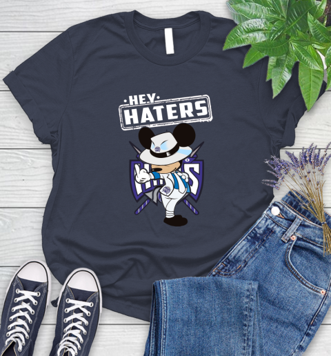 NBA Hey Haters Mickey Basketball Sports Sacramento Kings Women's T-Shirt 14