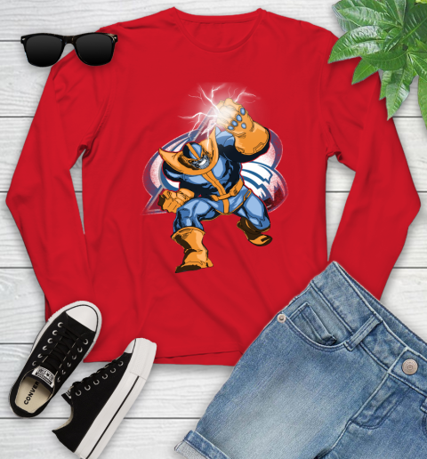 Colorado Avalanche NHL Hockey Thanos Avengers Infinity War Marvel Youth Long Sleeve 11