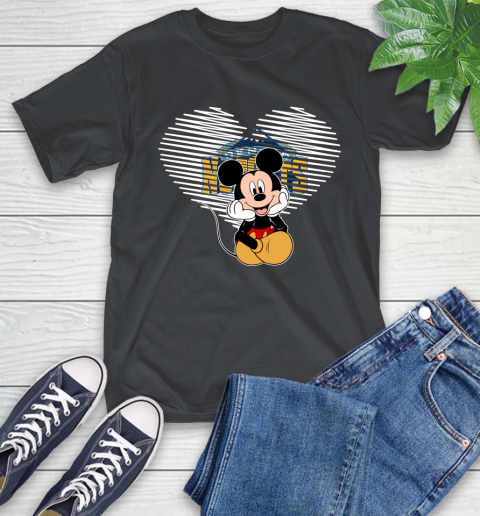 NBA Denver Nuggets The Heart Mickey Mouse Disney Basketball T-Shirt