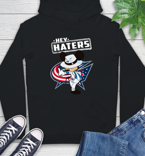 NHL Hey Haters Mickey Hockey Sports Columbus Blue Jackets Hoodie
