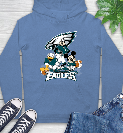 NFL Philadelphia Eagles Mickey Mouse Donald Duck Goofy Football Shirt Hoodie 11