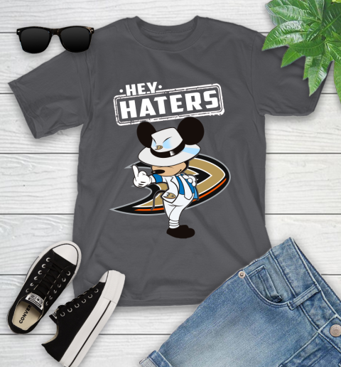 NHL Hey Haters Mickey Hockey Sports Anaheim Ducks Youth T-Shirt 6
