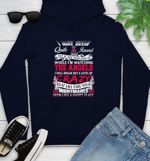 Los Angeles Angels MLB Baseball Don't Mess With Me While I'm Watching My Team Youth Hoodie 3