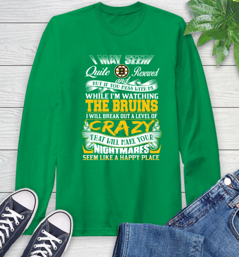 Boston Bruins NHL Hockey Don't Mess With Me While I'm Watching My Team Long Sleeve T-Shirt 8