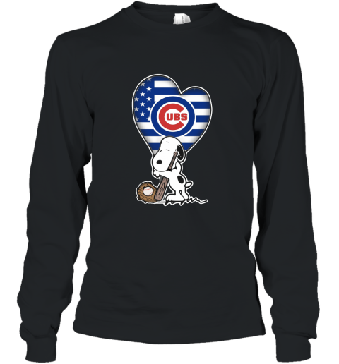 Chicago Cubs Snoopy Baseball Sports Shirts Long Sleeve