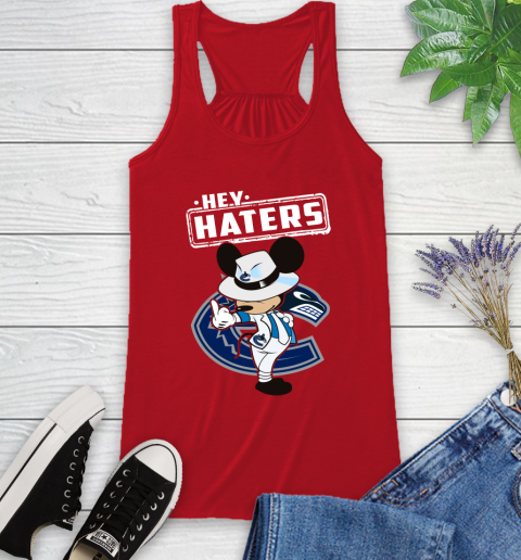 NHL Hey Haters Mickey Hockey Sports Vancouver Canucks Racerback Tank 5