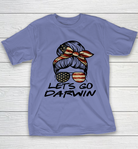 Lets Go Darwin Us Flag Sarcastic Youth T-Shirt 7