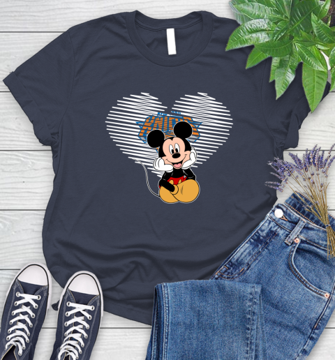 NBA New York Knicks The Heart Mickey Mouse Disney Basketball Women's T-Shirt 14