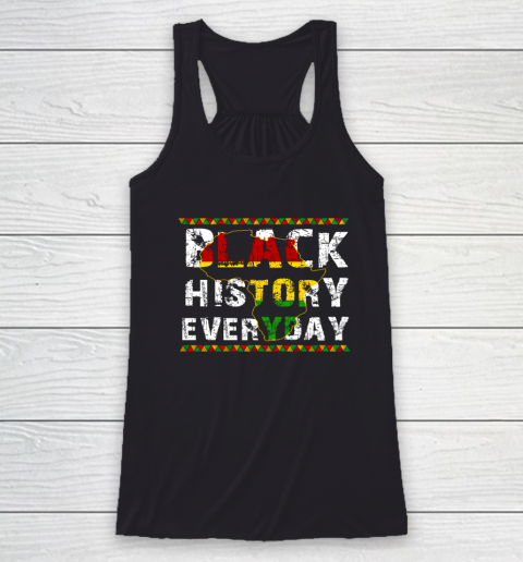 Funny Black History Month African American Pride Celebration Racerback Tank