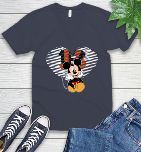 NFL Cincinnati Bengals The Heart Mickey Mouse Disney Football T Shirt_000 V-Neck T-Shirt 8