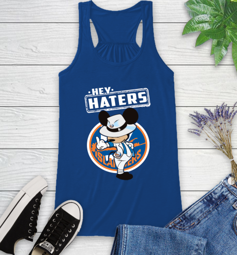NHL Hey Haters Mickey Hockey Sports New York Islanders Racerback Tank 8