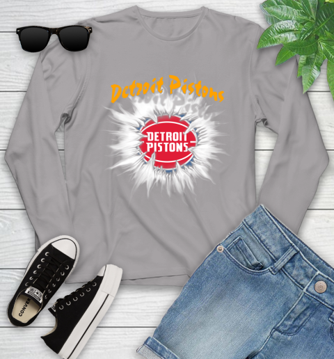Detroit Pistons NBA Basketball Rip Sports Youth Long Sleeve 6 Detroit Pistons NBA Basketball Rip Sports Youth Long Sleeve - Image 6