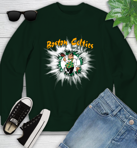 Boston Celtics NBA Basketball Rip Sports Youth Sweatshirt 9