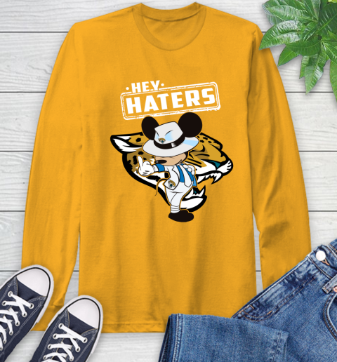NFL Hey Haters Mickey Football Sports Jacksonville Jaguars Long Sleeve T-Shirt 2