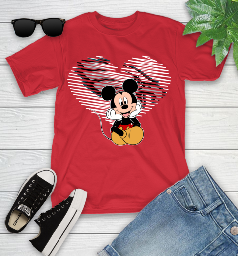 NFL Philadelphia Eagles The Heart Mickey Mouse Disney Football T Shirt_000 Youth T-Shirt 13