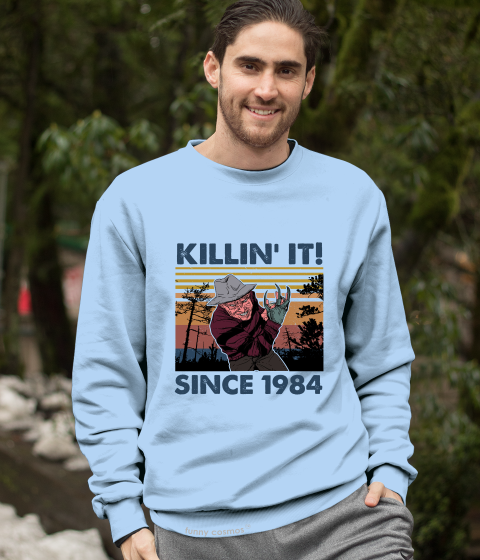 Nightmare On Elm Street Vintage T Shirt, Freddy Krueger T Shirt, Killin' It Since 1984 Shirt, Halloween Gifts