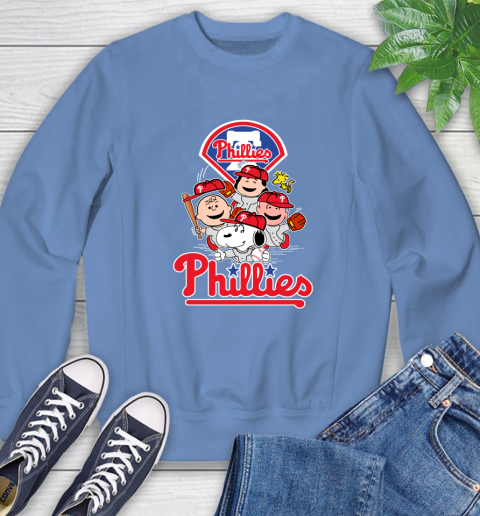 MLB Philadelphia Phillies Snoopy Charlie Brown Woodstock The Peanuts Movie Baseball T Shirt_000 Sweatshirt 11