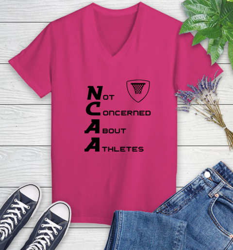 Not Concerned About Athletes Women's V-Neck T-Shirt 5