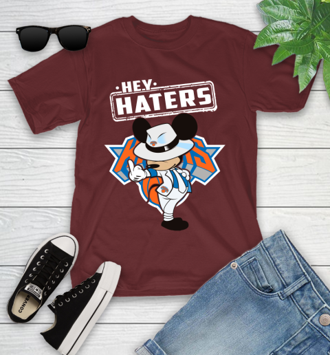 NBA Hey Haters Mickey Basketball Sports New York Knicks Youth T-Shirt 14