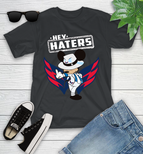 NHL Hey Haters Mickey Hockey Sports Washington Capitals Youth T-Shirt