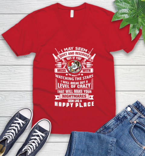 Dallas Stars NHL Hockey Don't Mess With Me While I'm Watching My Team Sports V-Neck T-Shirt 6