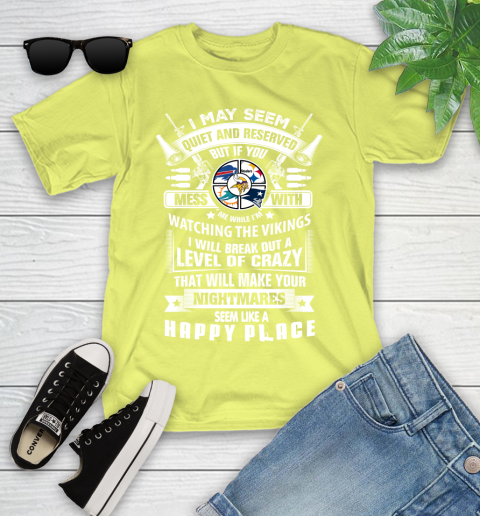 Minnesota Vikings NFL Football Don't Mess With Me While I'm Watching My Team Sports Youth T-Shirt 10