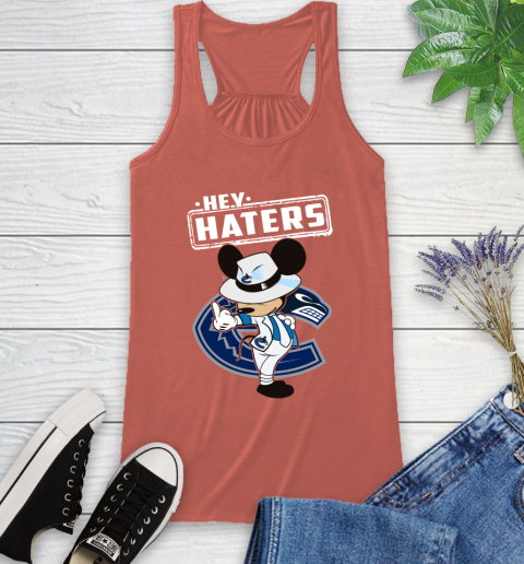 NHL Hey Haters Mickey Hockey Sports Vancouver Canucks Racerback Tank 3