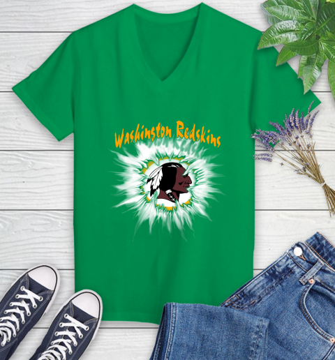 Washington Redskins NFL Football Adoring Fan Rip Sports Women's V-Neck T-Shirt 5