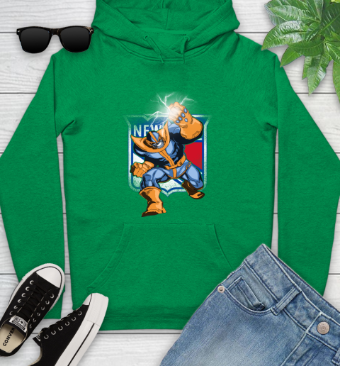 New York Rangers NHL Hockey Thanos Avengers Infinity War Marvel Youth Hoodie 9