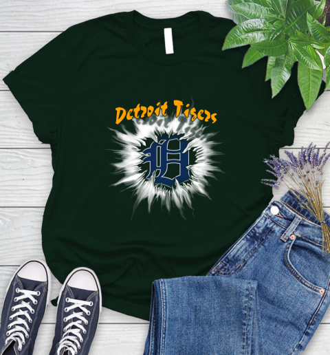 Detroit Tigers MLB Baseball Adoring Fan Rip Sports Women's T-Shirt 6
