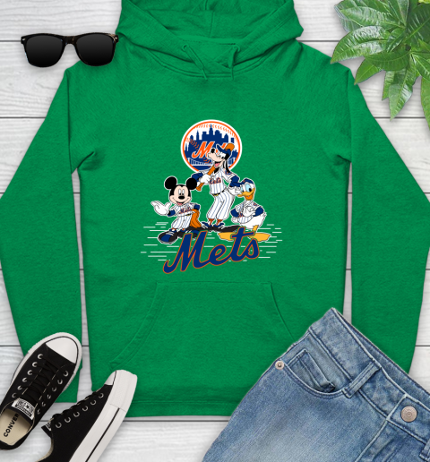 MLB New York Mets Mickey Mouse Donald Duck Goofy Baseball T Shirt Youth Hoodie 9